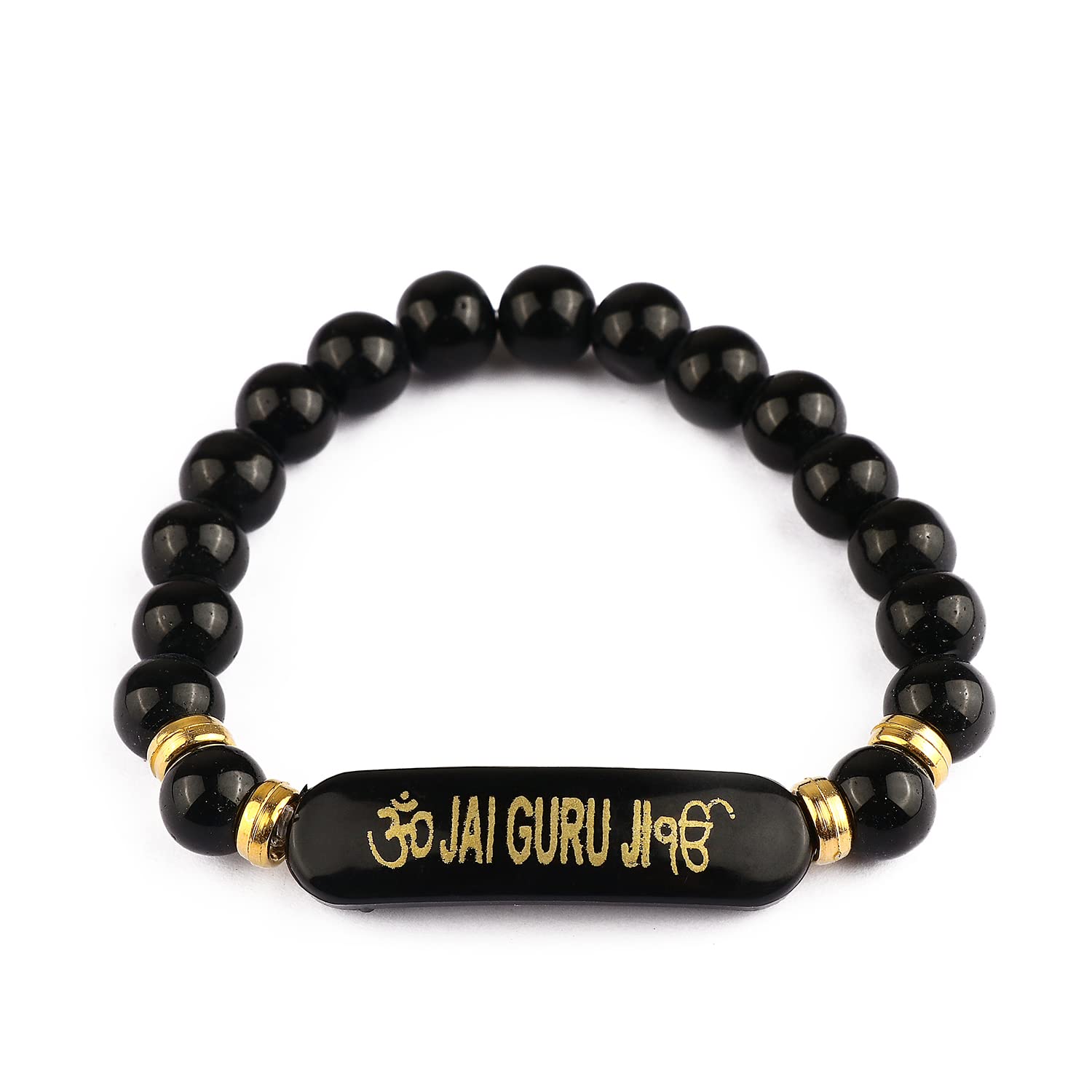 SATVIK 12 Pc Jai Guruji Bracelet Black Beads Handmade Pearl Bracelets Jai Chhatarpur Guruji Blessing Shukrana Satsang Jai Guru Ji Maharaj Photo Positive Vibes Wrist Band Bulk Return Gifts (B0BZW7QJ66) Amazon Price History, Amazon Price Tracker