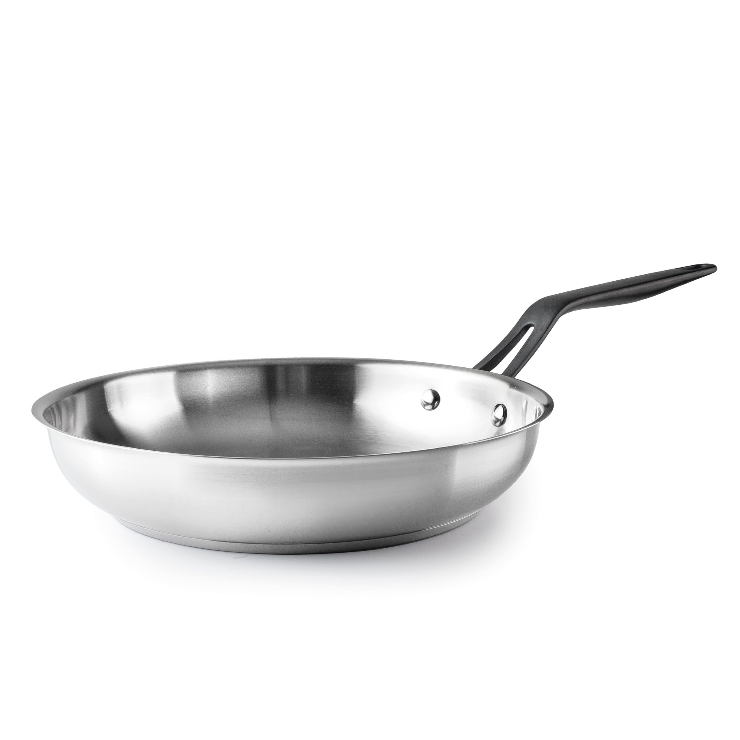 LACOR - 47326 - Poêle Origin, 26 cm, Acier Inoxydable 18/10, Surface Sans Revêtement Antiadhésif pour Cuisson Traditionnelle, Compatible Induction et Lave-Vaisselle, Haute Durabilité