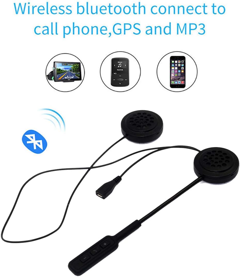 VR-robot Wireless Motorcycle Helmet Headset Work with Bluetooth, Motorcycle Intercom Headset, Wireless Helmet Heaphones, Wireless Helmet Communication Systems For Motor Motorbike, Motor Helmet Headset