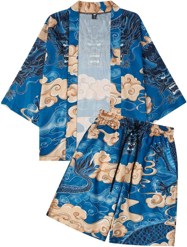 ひめか 作務衣 メンズ スラブニット織り さむえ ストレッチ オリジナル