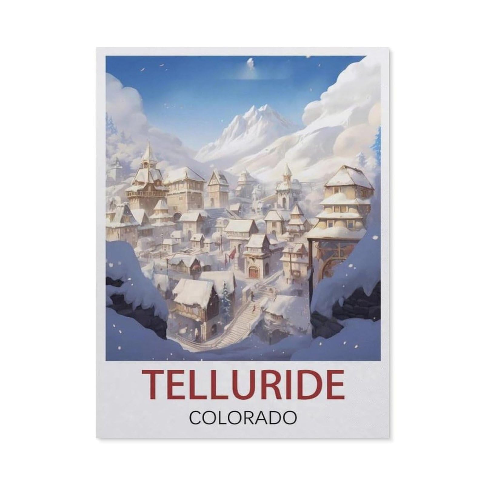 Telluride Colorado，Jigsaws Puzzles 1000 Pieces Teens Kids Jigsaw Entertainment Toys Brain Challenge Puzzle（38x26cm）-EW30