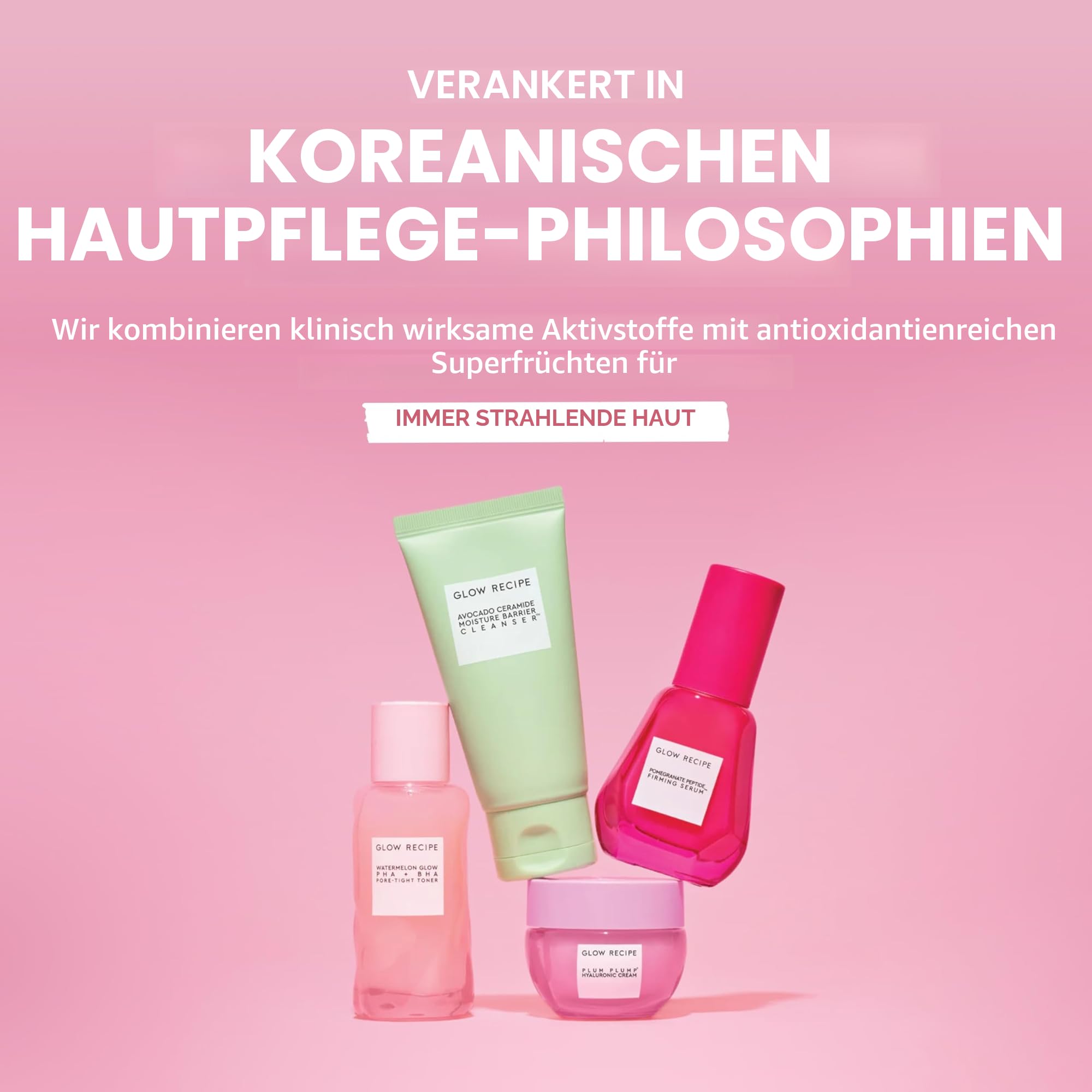 Glow Recipe Plum Plump Hyaluronsäure-Hautpflege-Serum – feuchtigkeitsspendende Hautpflege + Gesichtsserum für Frauen und Männer mit antioxidativer Pflaume + Vitamin B5 zur Reparatur der Hautbarriere