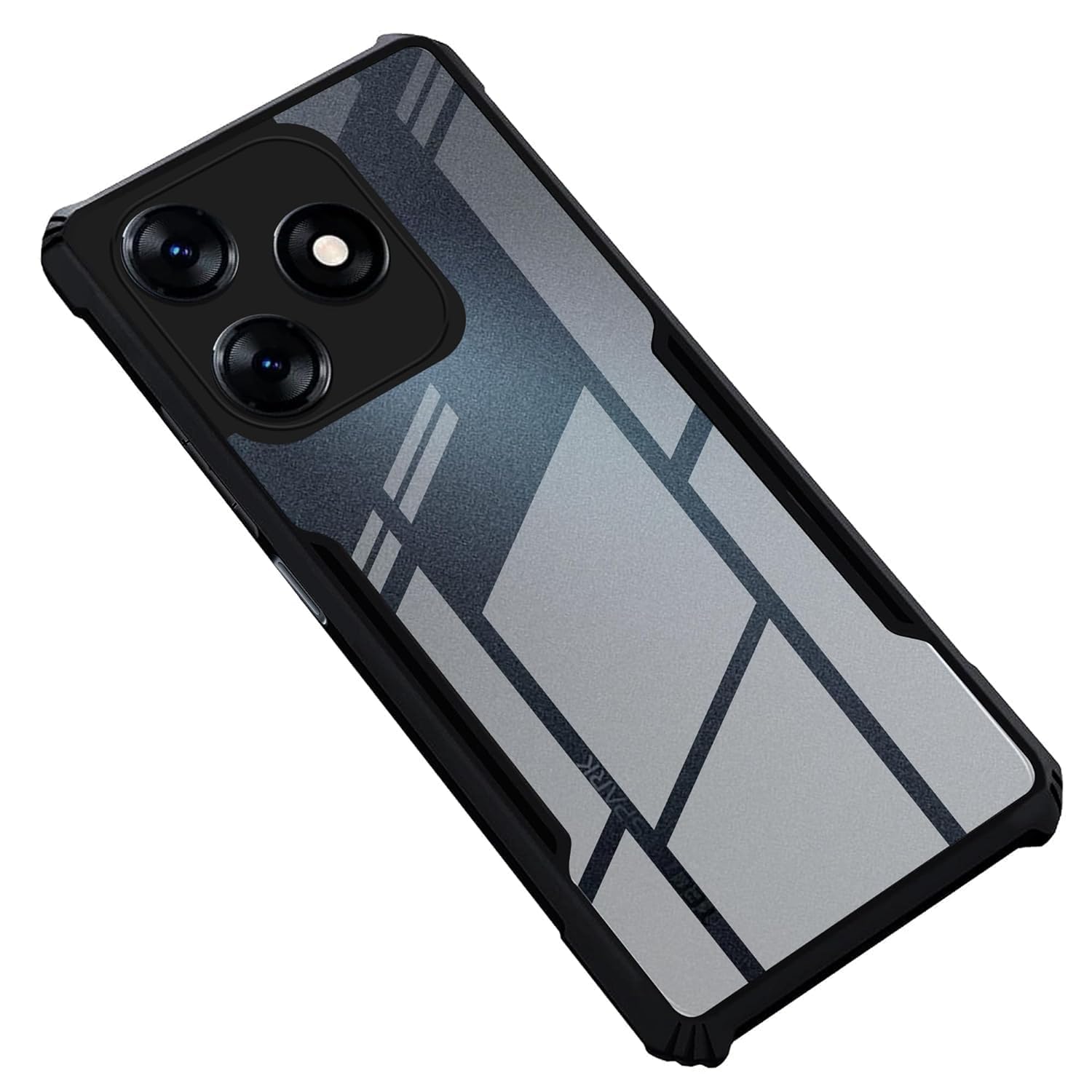 SHINESTAR Tecno Spark 10 4G Back Cover Case | Ultra Thin 360 Degree Protection Crystal Clear Tranparent Bumper Back Cover Case for Tecno Spark 10 4G - Black (B0CY3F3TF6) Amazon Price History, Amazon Price Tracker