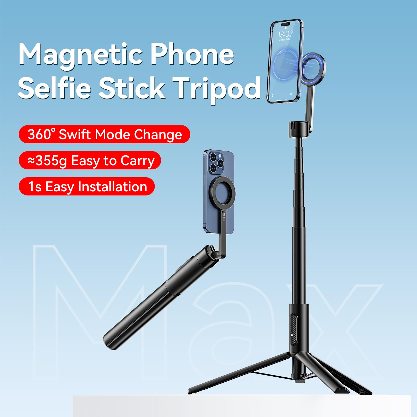 Ulanzi SK26 Selfie Stick Statief Magnetisch