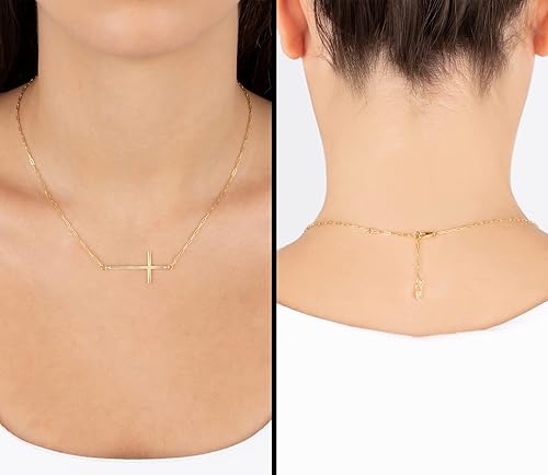 Miniatura 4 de Jewelry Atelier Colección de collares con dije relleno de oro Collar con colgante de oro amarillo de 14 quilates con cadena de clip sólida para