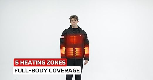 HEATIX Heated Jacket for Men with 12V Battery Pack, Winter Outdoor