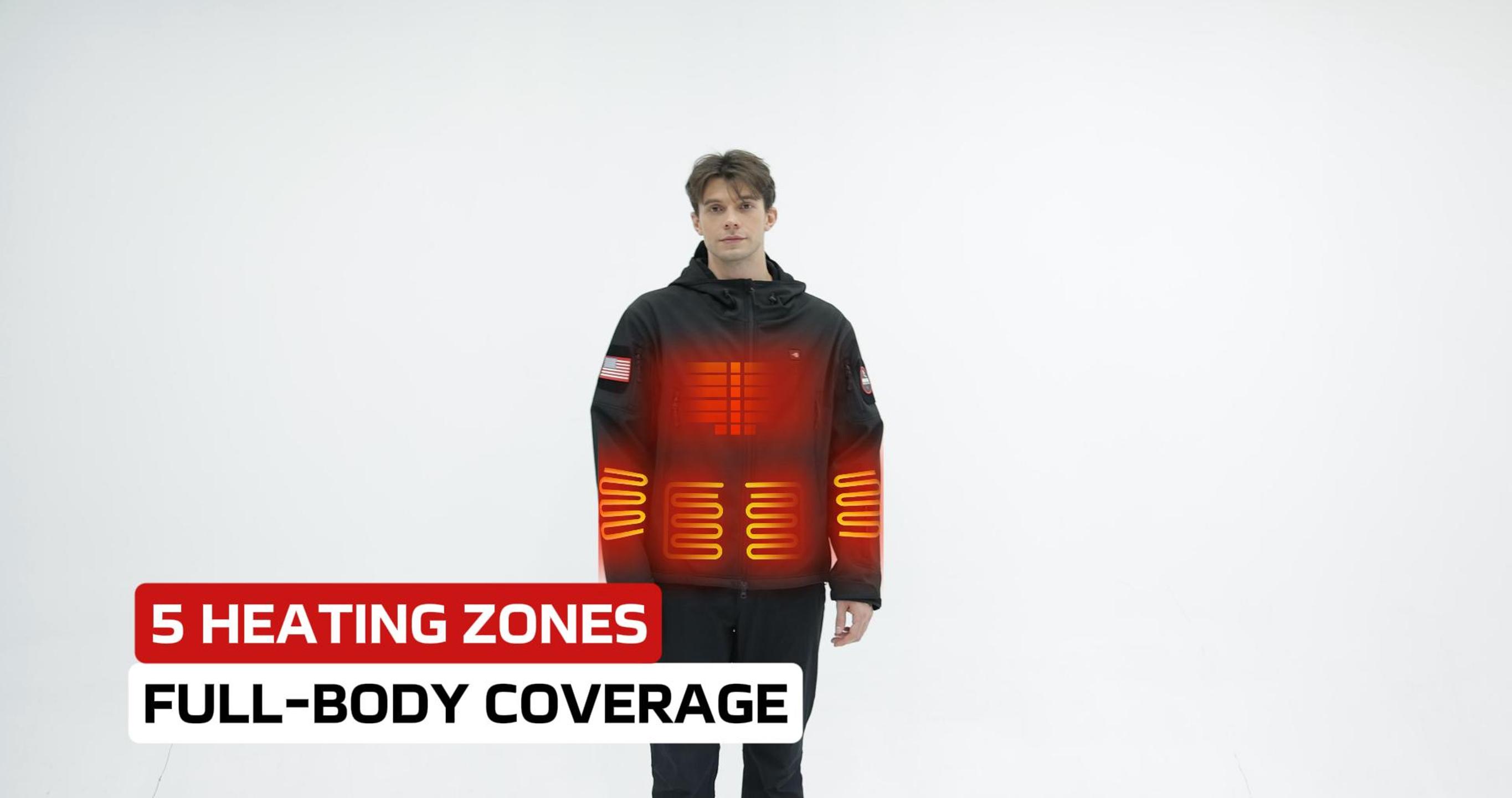 HEATIX Heated Jacket for Men with 12V Battery Pack, Winter Outdoor