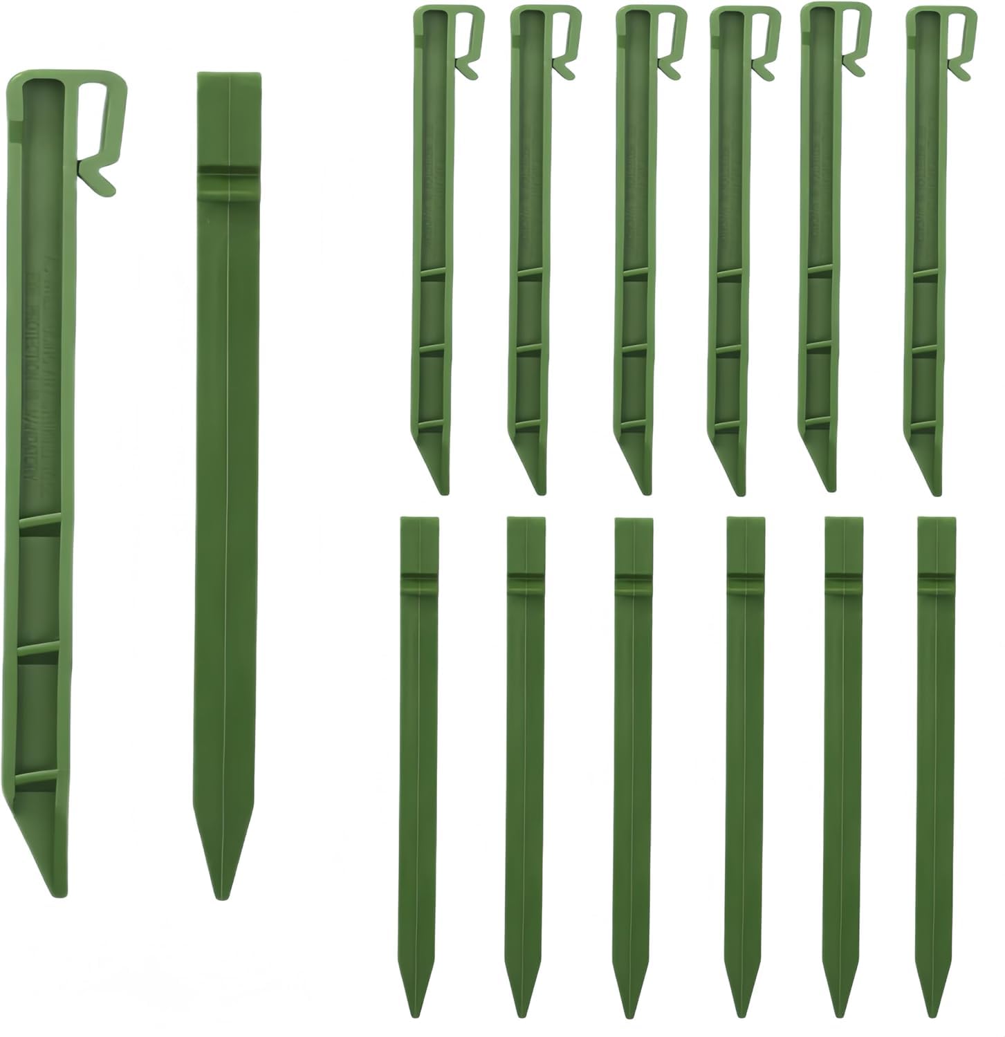 Confezione da 30 picchetti per bordi paesaggistici, CAASFOOY 24,5 cm, picchetti di ancoraggio in plastica, per bordi di terrazze e tende da giardino (verde)