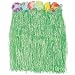 1 X Kid's Flowered Green Luau Hula Skirts (3 Pcs) w/Floral Waistbands