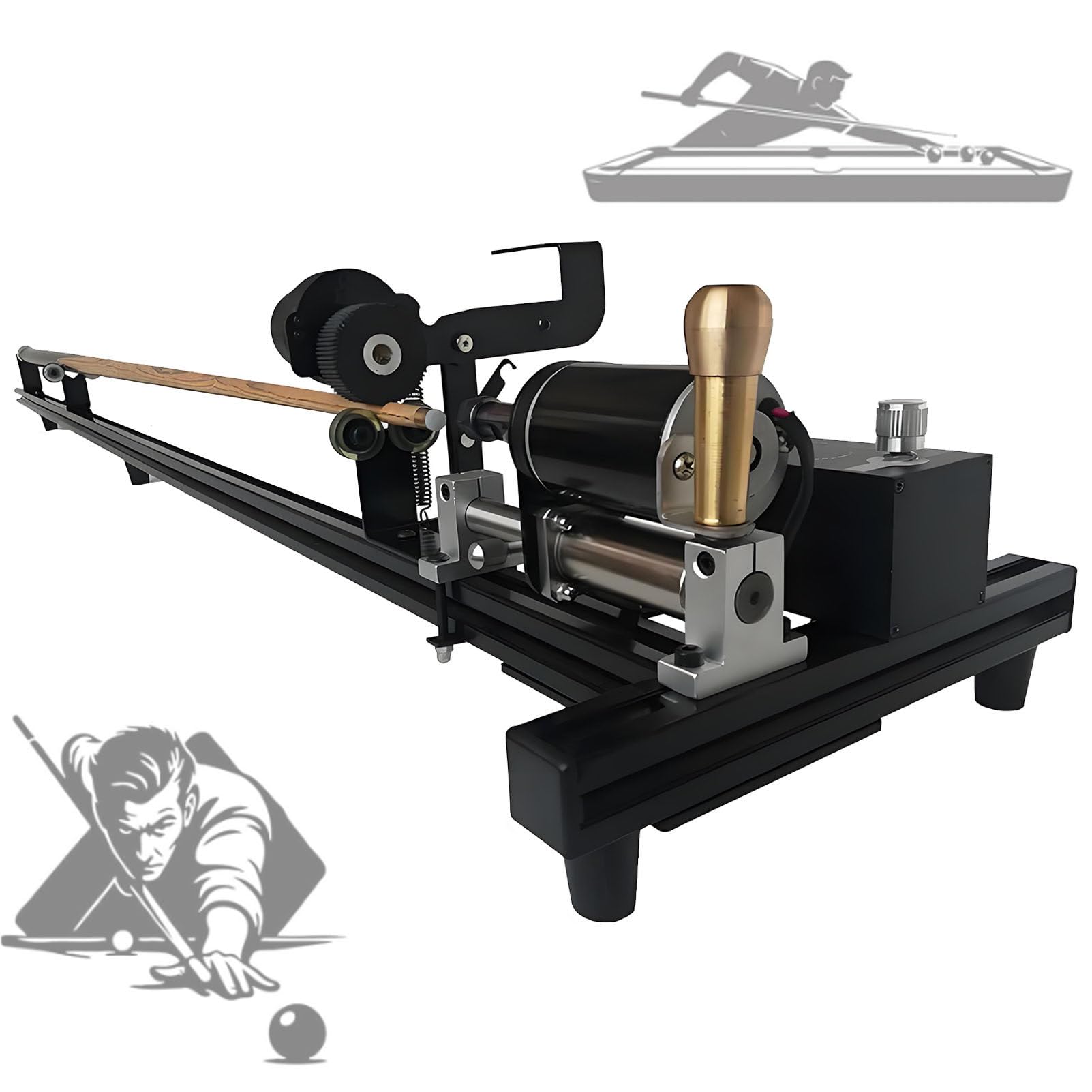 Cue tip Replacement Kit, Billiard Cue Repair Machine, 7 in 1 Billiard Cue Stick Repairer, Multifunctional Snooker Cue Repairing Machine, Club Straightening and Leather Replacement for Billiards Hall