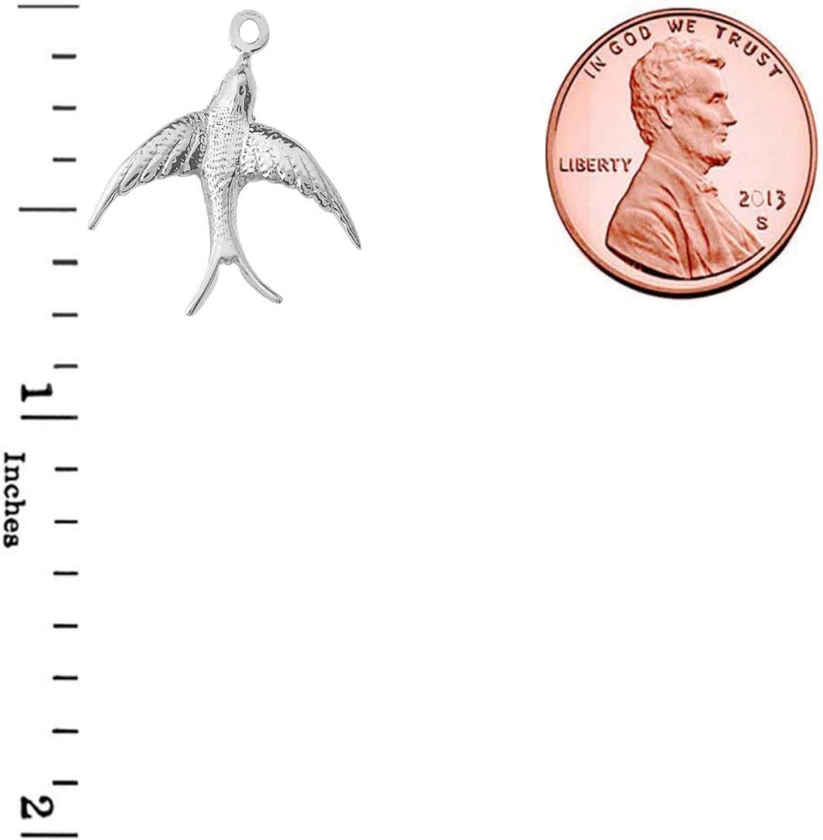 Elegant Sterling Silver Dainty Swallow-Tailed Kite Bird Dangle Earrings