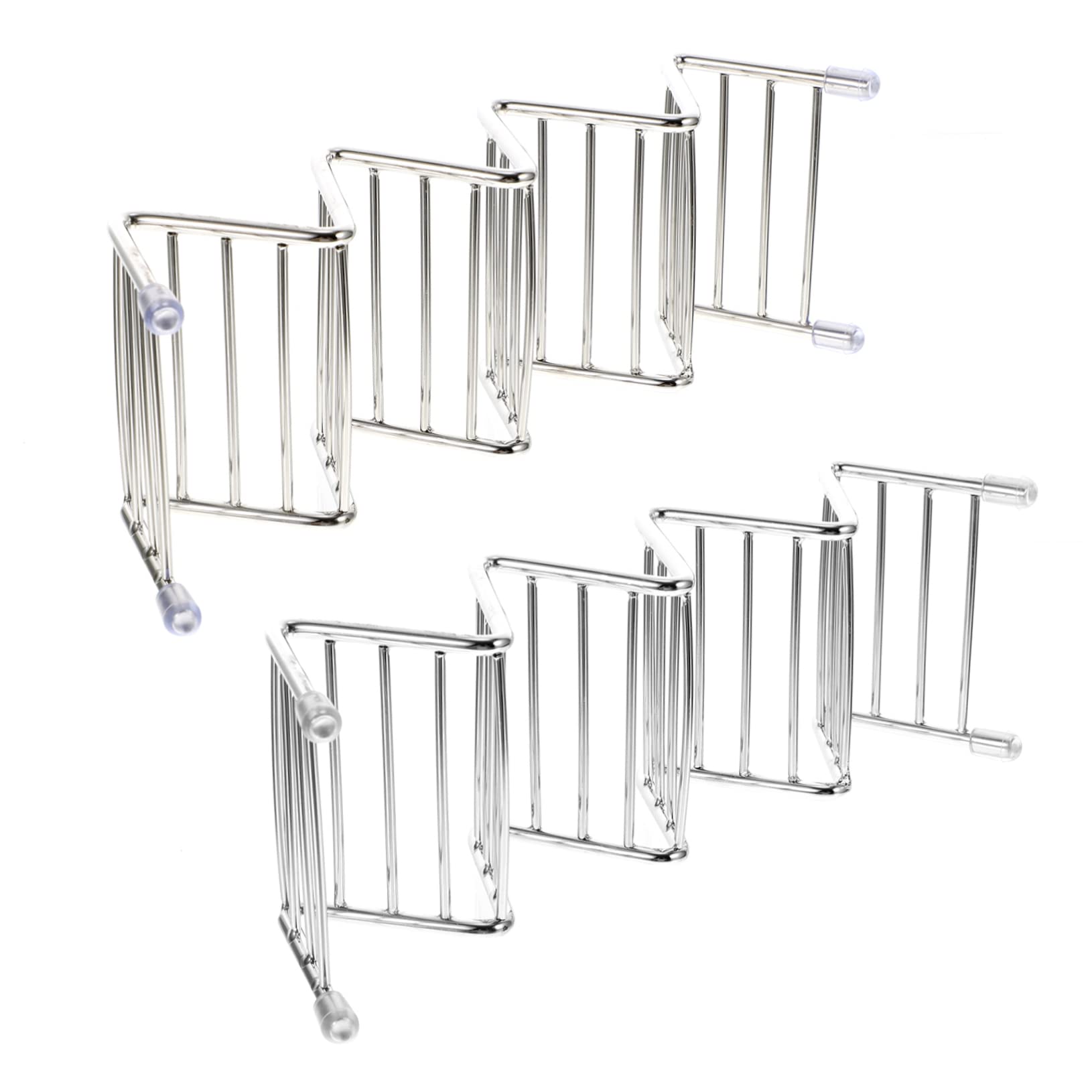 PRETYZOOM 2 Pack Stainless Steel Taco Holders Nonslip Storage Racks for Taco Party Supplies