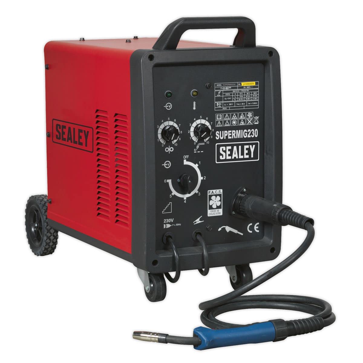 Sealey Supermig230 Professional Mig Welder 230Amp 230V With Binzel Euro Torch