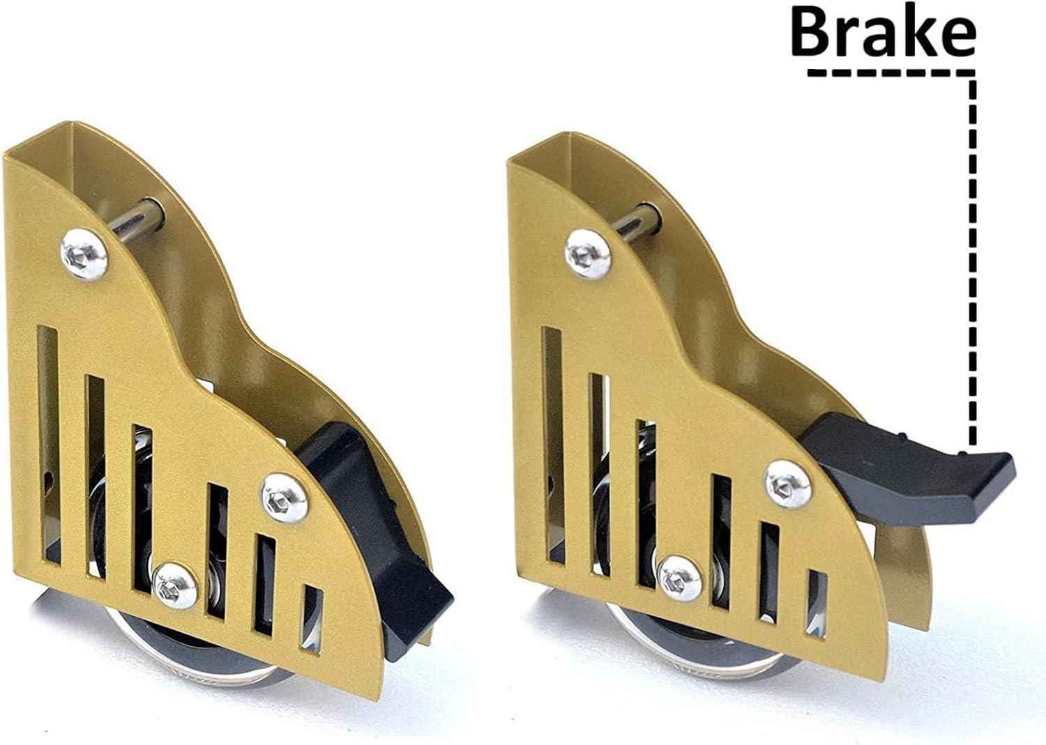 Rolling Ladder Hardware Sliding Rail+Top Roller+Floor Wheel with Brake, Golden Steel Round Tube Mobile Ladder Track for Library/Loft/Home/Indoor, 3.3ft-20ft,One Color-13ft/400cm tr