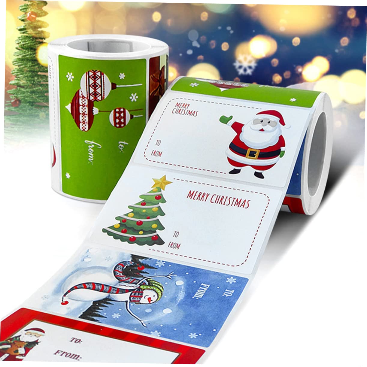 STOBOK 6rotoli Adesivi Natalizi Decorativi Per e Confezioni Etichette Autoadesive Per Design Età