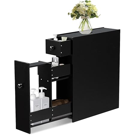 Armoire Haute Autoportante Salle De Bain – 2 Portes, 1 Tiroir, Étages Réglables – Rangement Maxi Pour Salon, Cuisine, Bureau