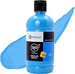 Artecho Acrylic Paint, Titanium White (500ml / 16.9oz) Bottle, Art Craft Paint for Art Supplies, Paint for Canvas, Rocks, Wood, Ceramic, Non Toxic Paint for Artists, Beginners and Adults