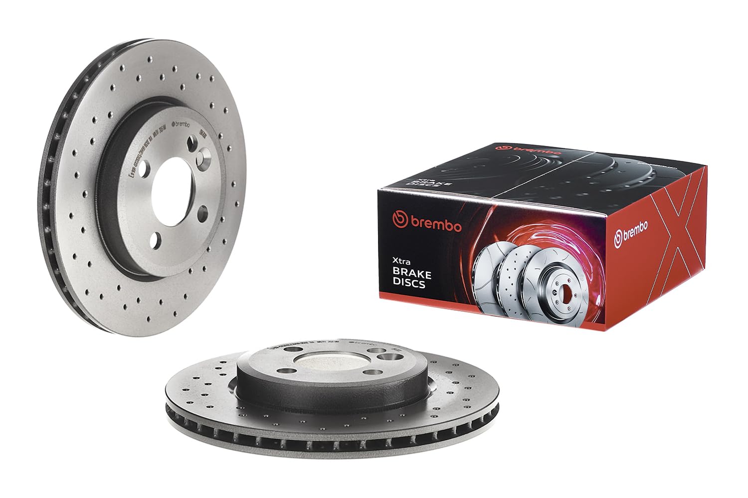 Brembo Xtra 09.A761.1X - Disco Freno Forato Anteriore, Set di 2