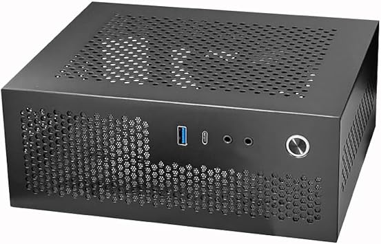 A09 Black Typec10g+USB3.0 Black Mini-ITX 0.8mm SPCC Desktop Computer Case Fit in Flex PSU