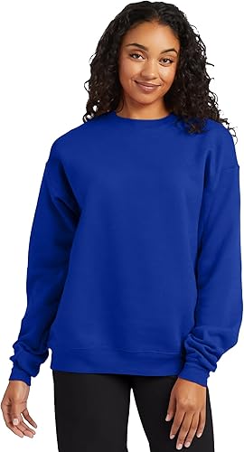 Miniatura 68 de Hanes Men's Ecosmart Fleece Sweatshirt, Pullover Crewneck Sweatshirt, Big & Tall, 1 or 2 Pack Denim Blue - 1 paquete