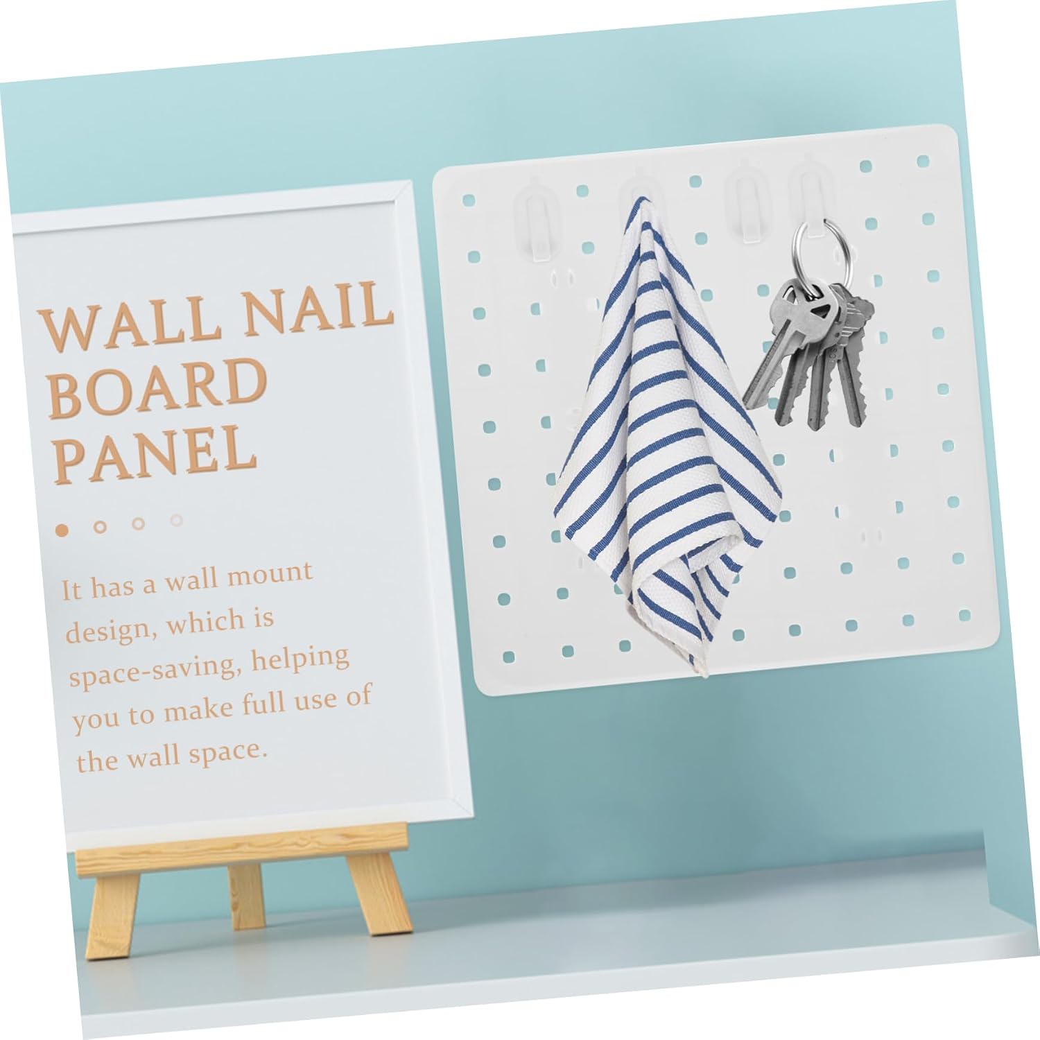 Unomor 1set Heavy Duty Pegboard Wall Organizer Adhesive Storage for Includes Panels Multi-Function Shelves and Hooks for Efficient Tool Organization