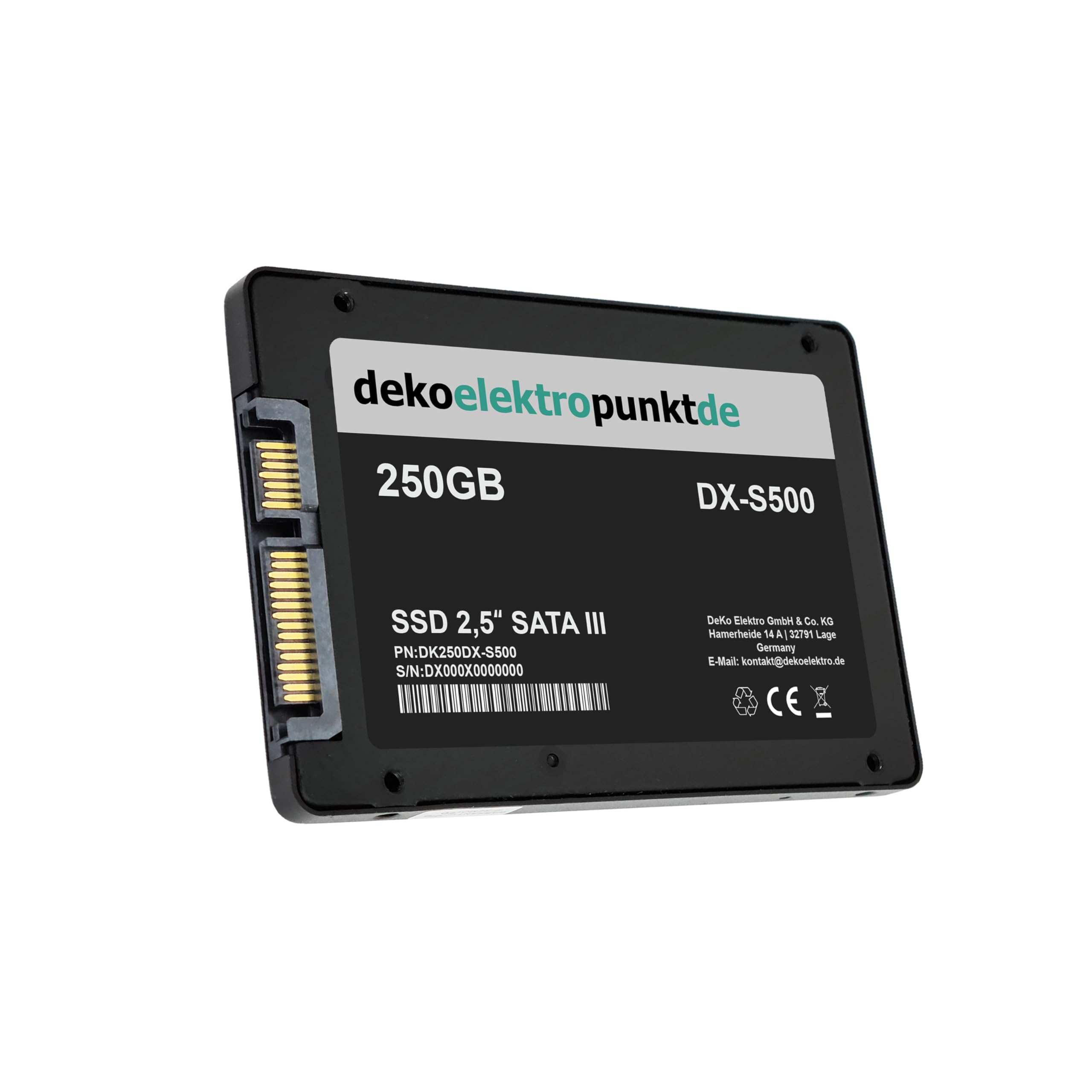250GB SSD Disco rigido adatto per Toshiba Satellite L25 Sata V.