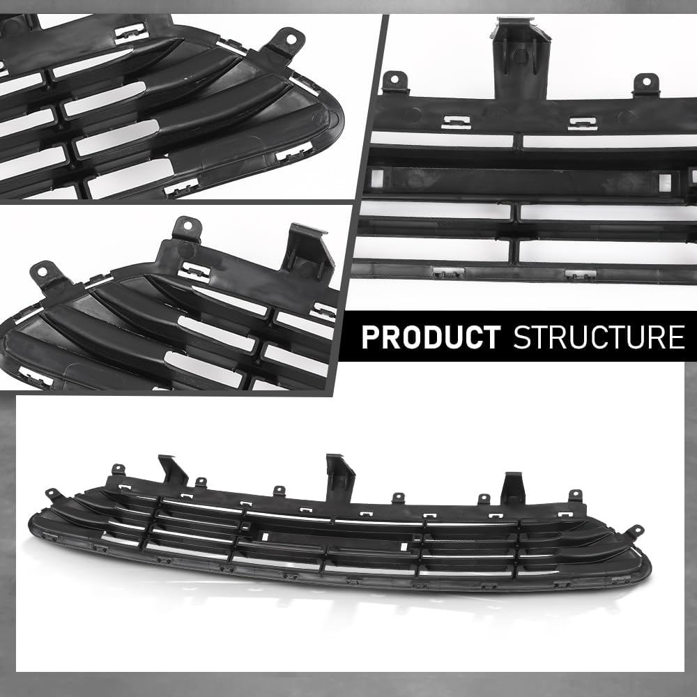 G-PLUS Front Bumper Lower Grille Shell Insert Compatible with Buick Envision 2016 2017 2018 22905952, GM1036186 Black