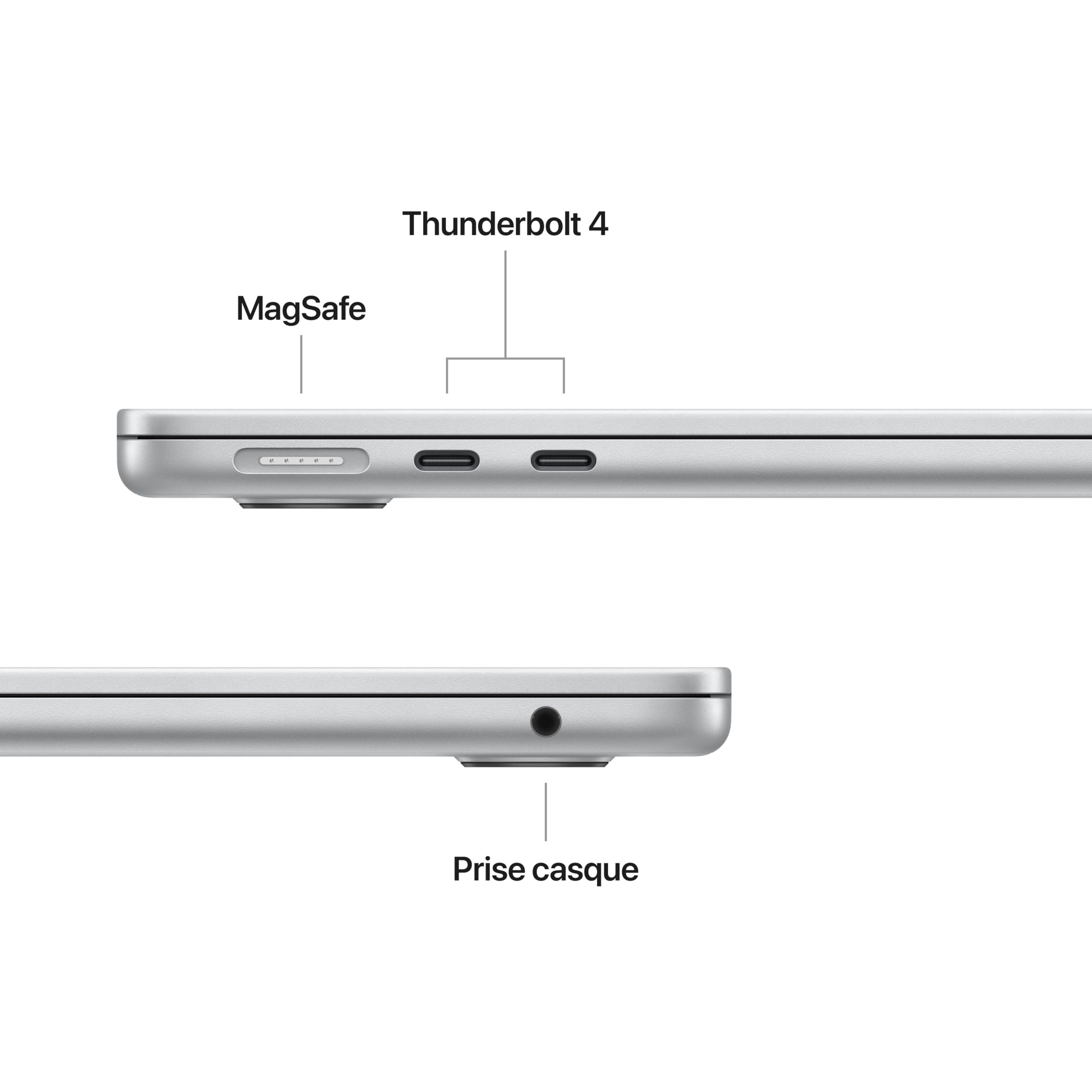 Apple MacBook Air 13 Pouces Ordinateur Portable avec Puce M4 : Conçu pour Apple Intelligence, Écran Liquid Retina de 13,6 Pouces, Mémoire unifiée de 24 Go, Stockage SSD de 512 Go, Touch ID ; Argent