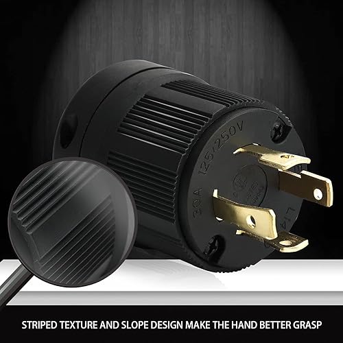 Miniatura 10 de STARELO 30 amperios, enchufe de bloqueoconector para grupo electrógeno, NEMA L14-30P y L14-30C, 125250V 3 polos 4 cables de conexión a tierra de