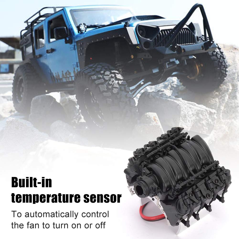 Chłodnica Symulacyjna Silnika RC do, Scx10, Silnik (BLACK)