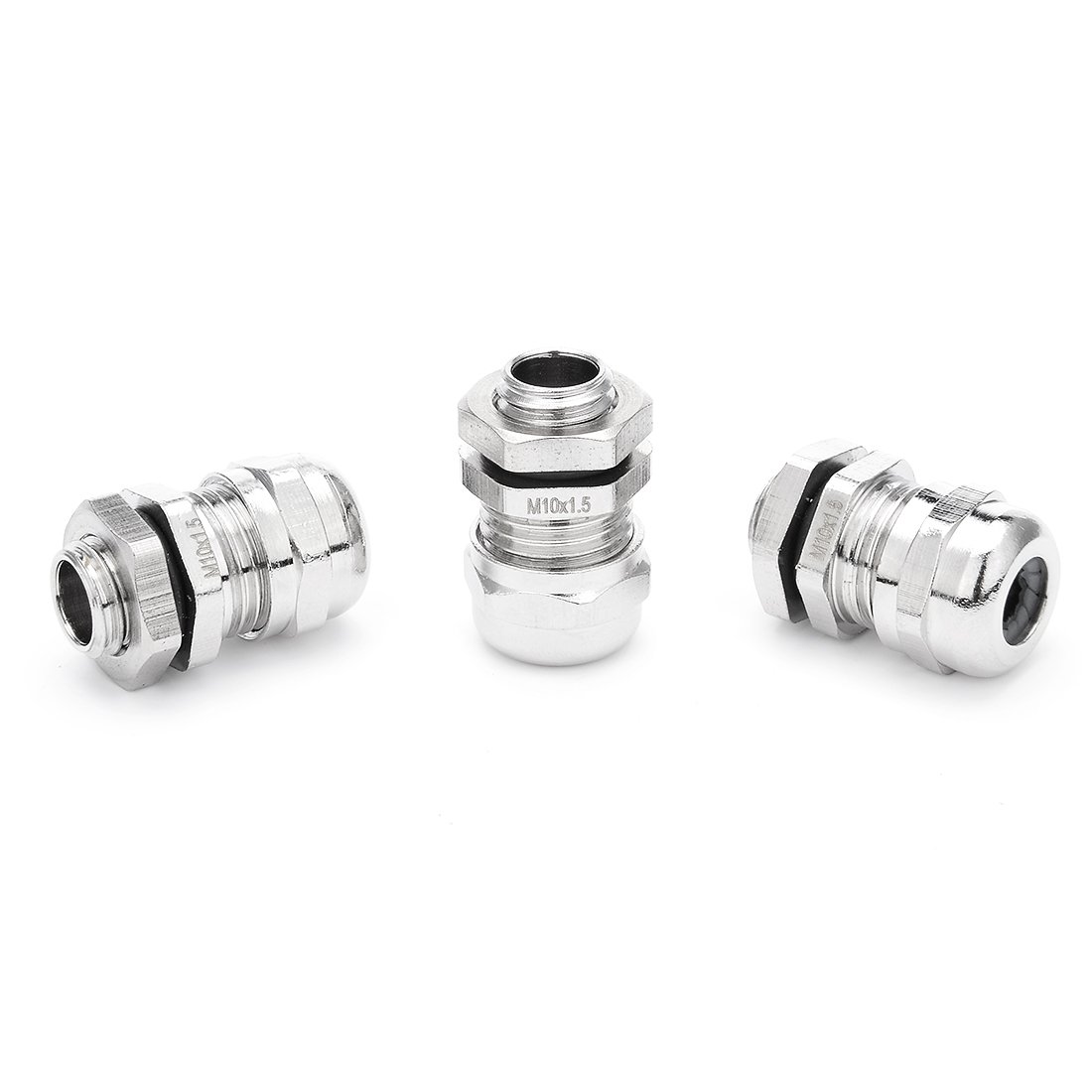 Aexit 3 Pezzi Pressacavo Metallo Impermeabile M25x1.5 – Connettore Con Dado E Fascetta Per Cavi 13-18mm, Lunghezza Filetto 9mm
