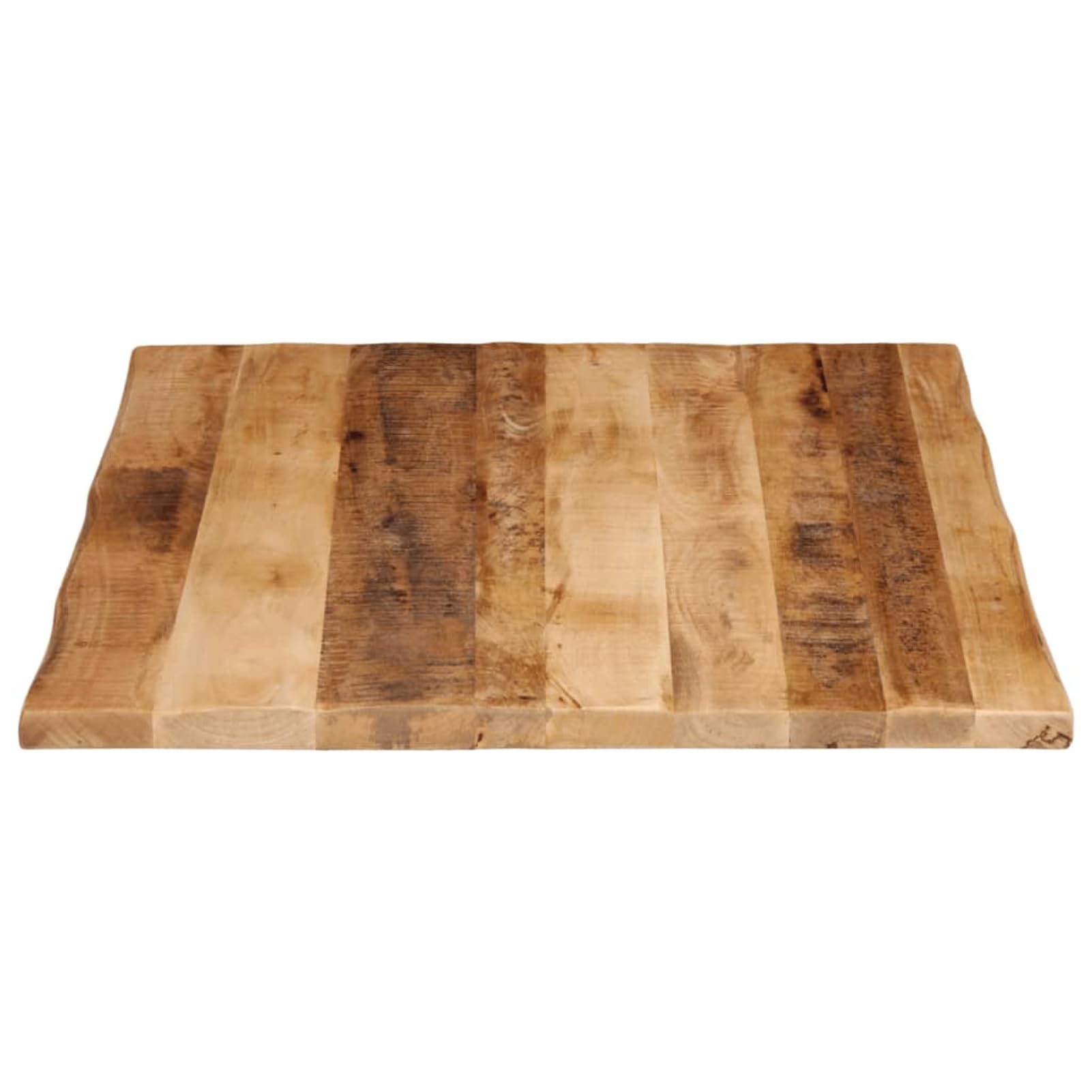 Piano per Tavolo con Bordi Vivi, Sostitutivo in Legno Massello di Mango Grezzo 110x80x2,5 cm per Rinnovo Tavolo da Casa e Ufficio