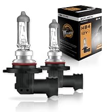 WEELMOTO 9006 HB4 Halogen Car Headlight Bulb, P22d 12V/51W, IP67, 9006 - High Performance Extra White Halogen Headlight Bulb, Fog Replacement Bulb 2 Pack