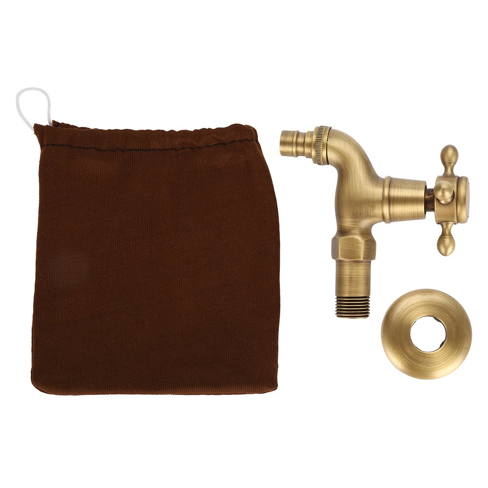Robinet vintage en laiton massif G1/2 robinet d'eau froide mural robinetterie de piscine robinet de jardin