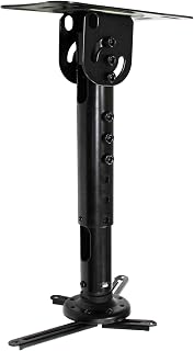Kanto P301 Universal Projector Mount for Sloped Ceilings - 15-18" Extension, 90° Tilt, 360° Swivel, 22lb Capacity, Black
