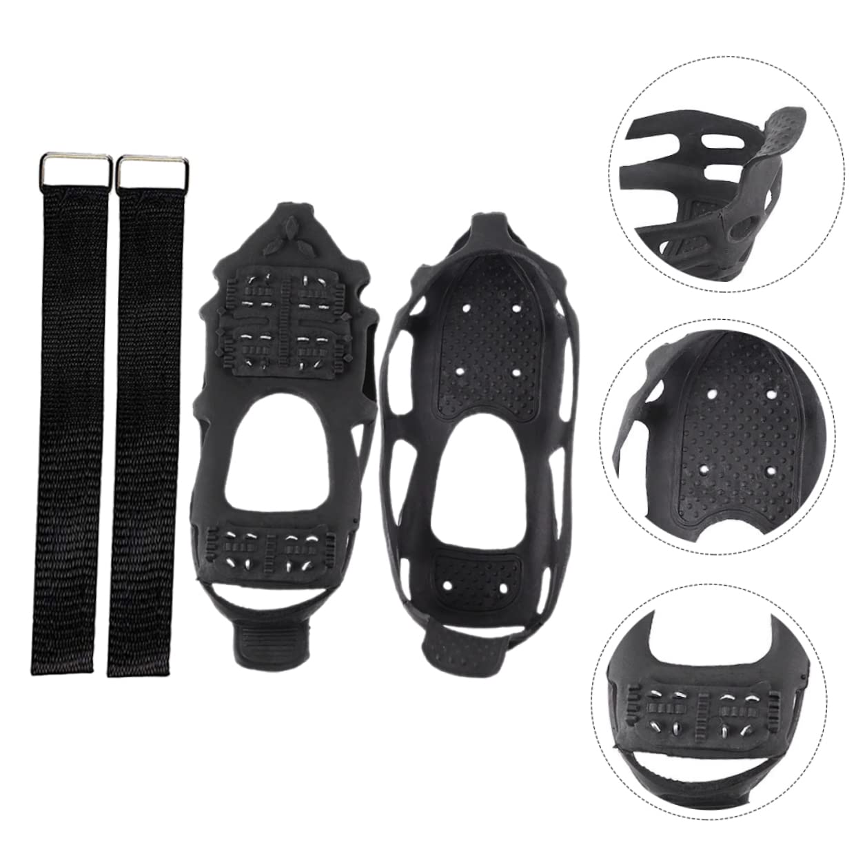 LIFKOME 1set Non- Ice Grippers for Shoes Crampons - Spikes Outdoor Traction for Hiking Climbing and Fishing High-Grade Material Easy to Wear