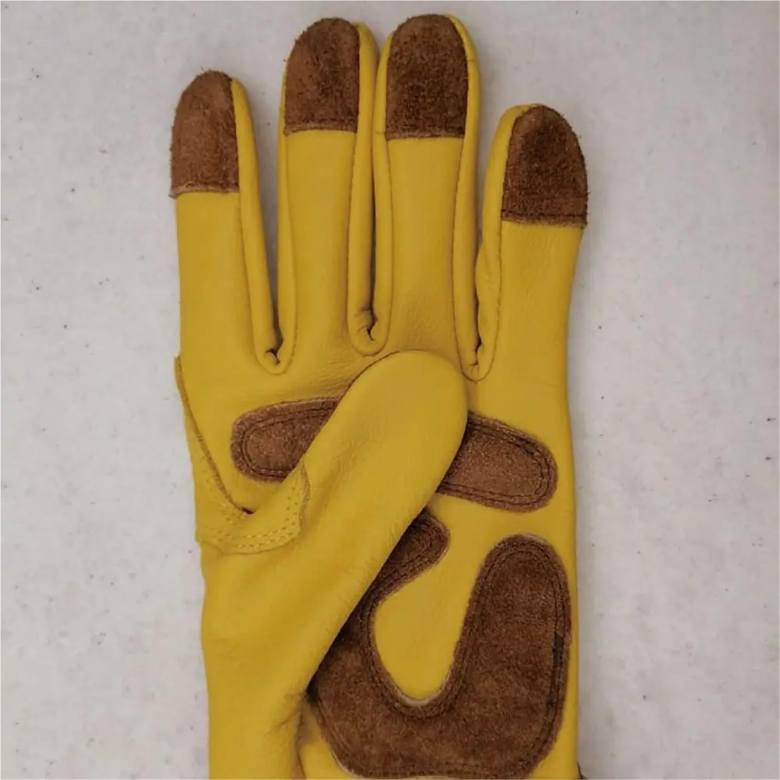 Guanti da giardinaggio lunghi di sicurezza, guanti lavoro spessi resistenti all'usura, anti-pugnalata in pelle bovina, for apicoltura Guanti da Giardinaggio Donna(L)