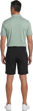 Ben Sherman Men's Jacquard Performance Pique Golf Polo - Moisture Wicking, UPF Sun Protection