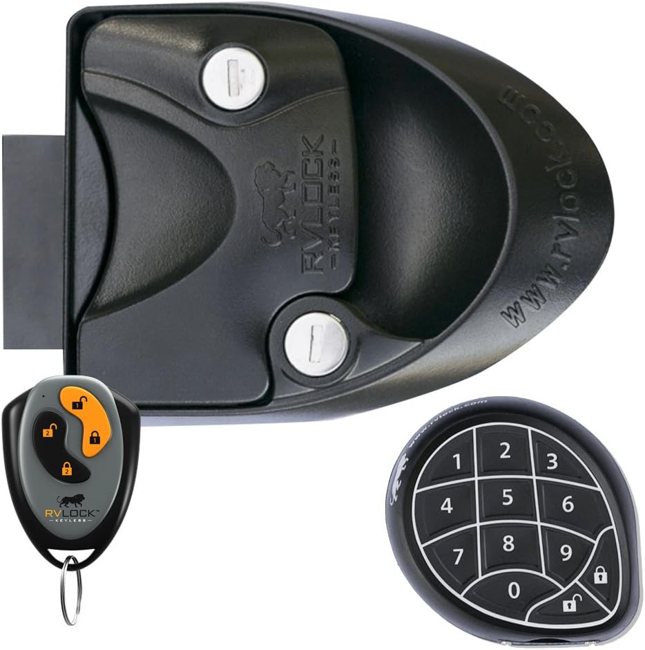 RVLock V3 Keyless Handle w/Wireless Keypad & Remote Fob