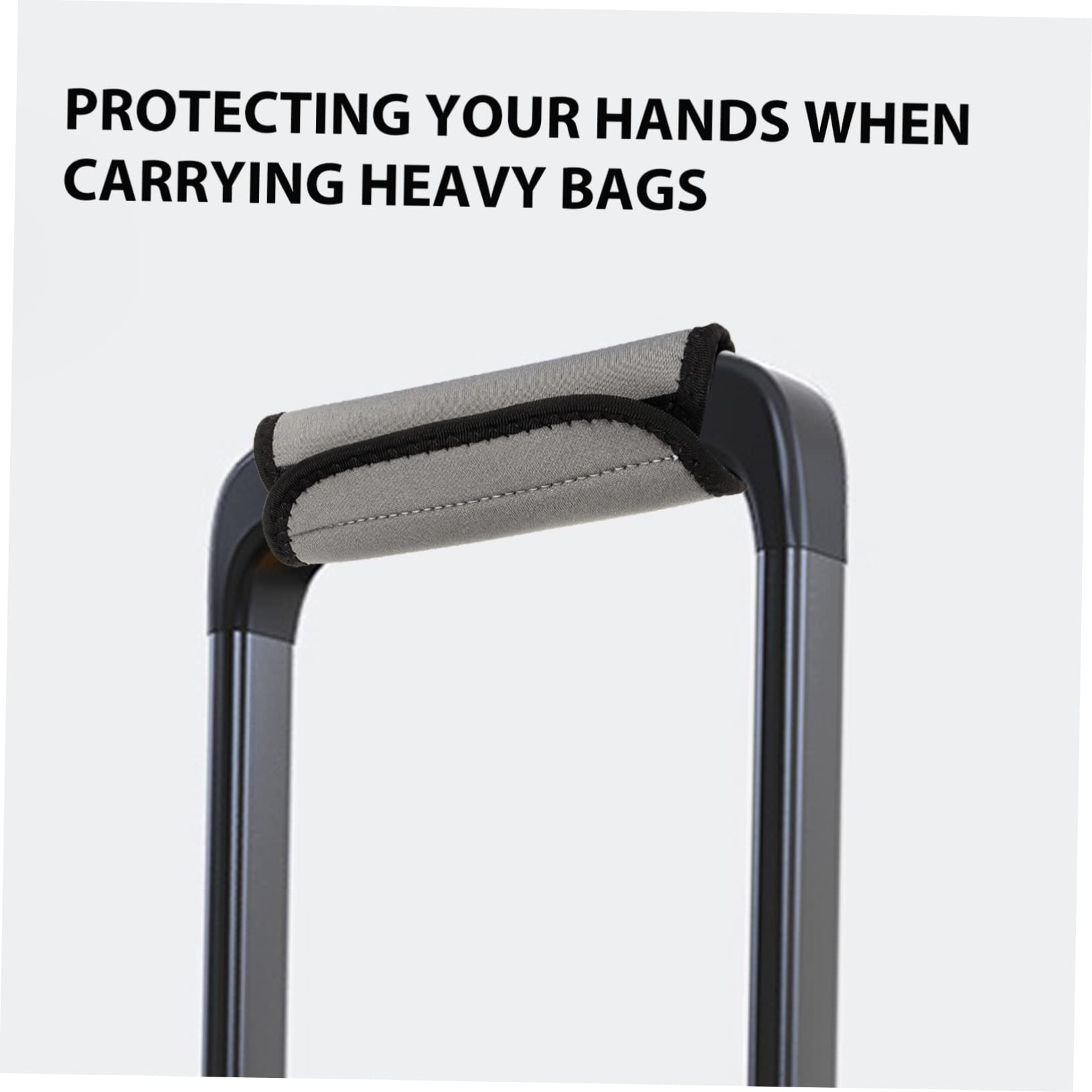 PACKOVE 12piezas Fundas para Asas De Equipaje Envolturas Antideslizantes para Maletas Cubiertas De para Bolsas De Mano Identificadores De Equipaje Colores Negro Azul y Gris