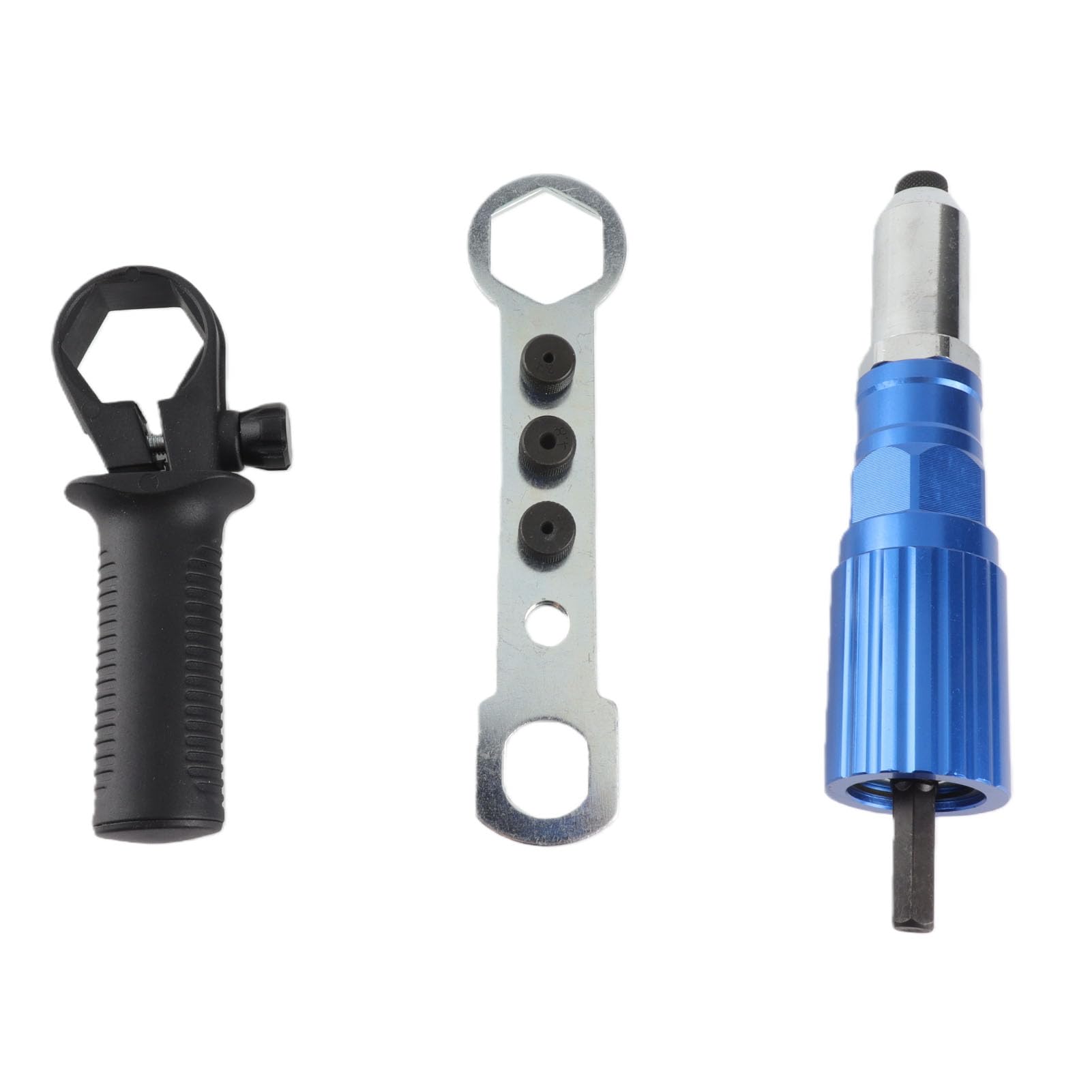 lyrlody Adattatore per Rivettatrice Elettrica, Trapano Convertitore Rivetti, Impugnatura Ergonomica Leggera per Rivetti Ciechi 2,4 3,2 4,0,8 Mm
