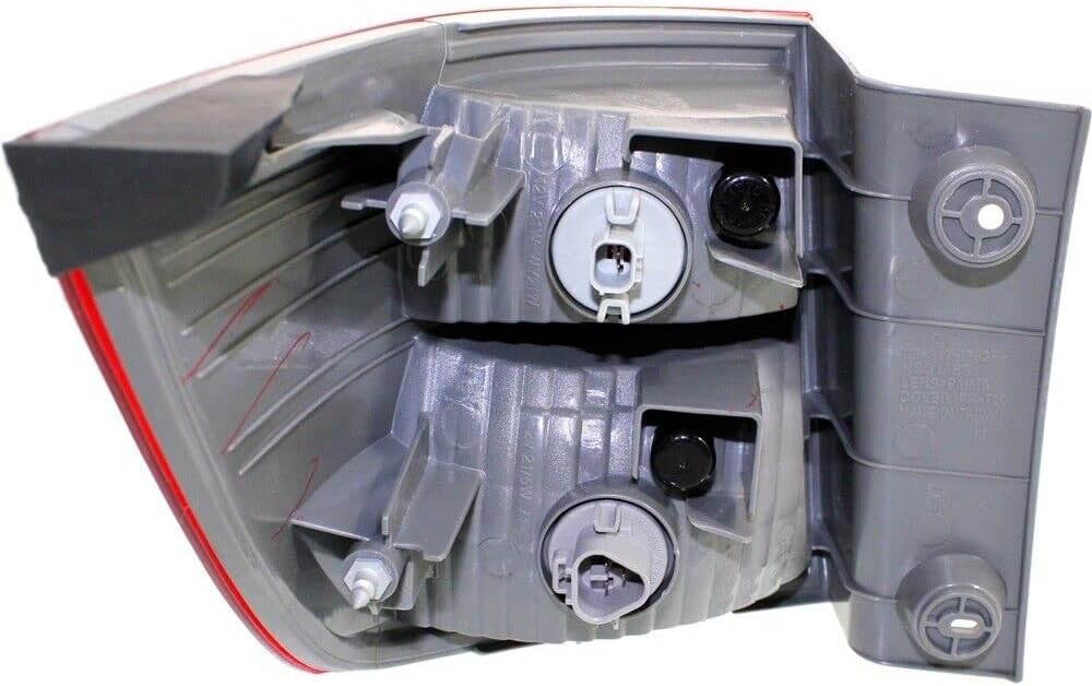 Tail Light Assembly For 2011 2012 2013 Honda Odyssey EX EX-L Touring - Fits Passenger Side of Odyssey Tail Lights - Rear Taillight Brake Light Includes Bulb, Lens, Housing