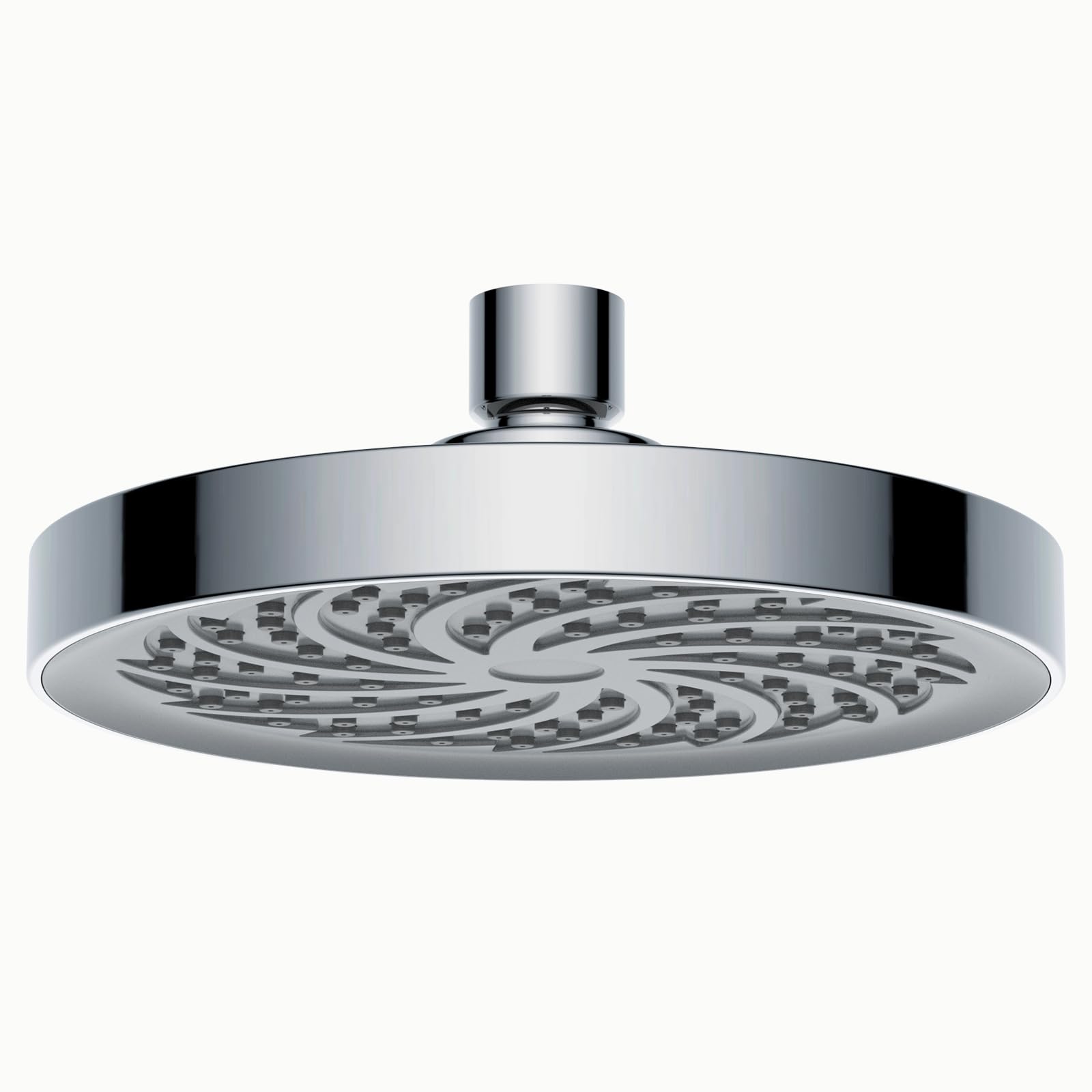 FUYIOCN 6 Inch Rainfall Shower Head, High Pressure Fixed Showerhead with Adjustable Angle, Chrome Finish, Tool-Free Install