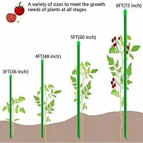 Miniatura 6 de Little Tree - Estacas de jardín de fibra de vidrio respetuosas con el medio ambiente – Tomate, árbol, fresa, planta, estacas de esgrima con