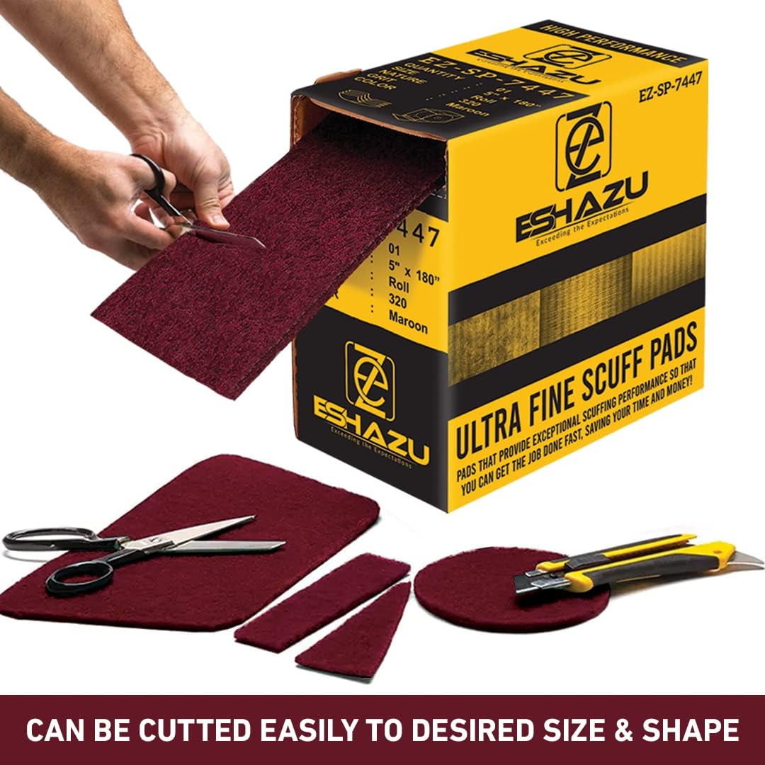 Maroon Scuff Pads - 320 Grit - 30 Count -3 Maroon Scuff Pads - 320 Grit - 30 Count -3