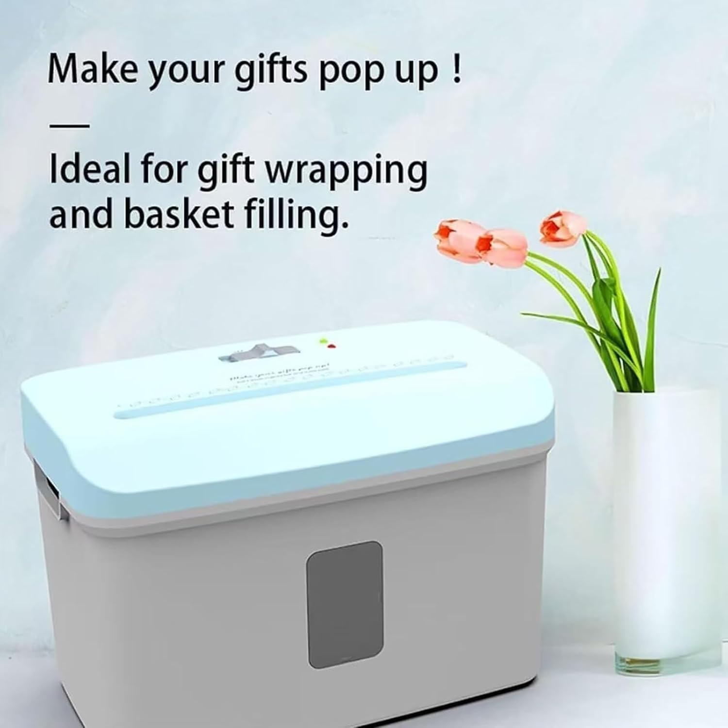 Destructora automática de Papel de Rafia con Corte Ondulado de 8,5 l | Cortadora eléctrica Segura de una Sola Mano para el hogar, la Oficina y el Envoltorio de Regalos.
