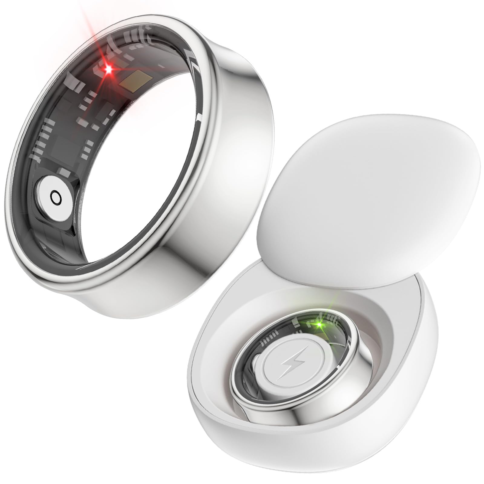 findtime Smart Ring Fitness Ring Pulsmesser Smartringe für Herren Damen Schrittzähler Herzfrequenz SpO2 Schlaftracker Aktivitätstracker Tracking Ring Fitness Tracker Smartring Android iOS