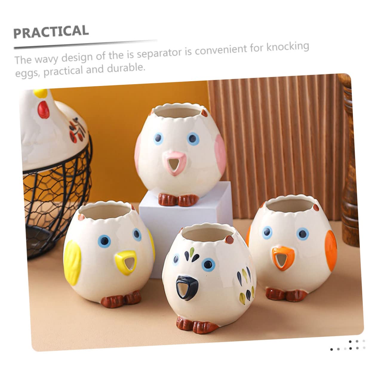 MAGICLULU Baking Egg Separator Tool Ceramic Egg Yolk White Divider for Cooking and Baking Owl Design