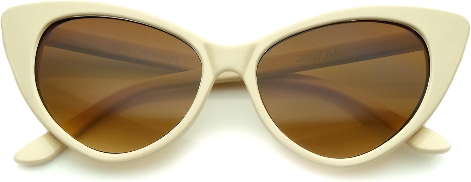 zeroUV - Women's Retro Oversized High Point Cat Eye Sunglasses 54mm
