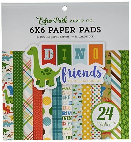 Echo Park Paper Company DF102023 Dino Friends 6x6 Paper Pad